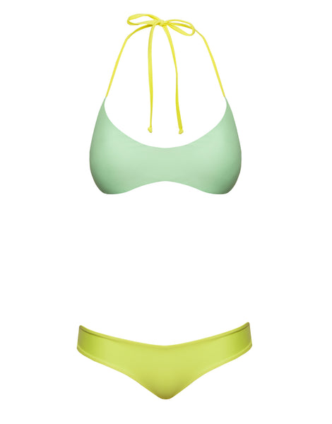 REVERSIBLE SURF TOP - MINT YELLOW